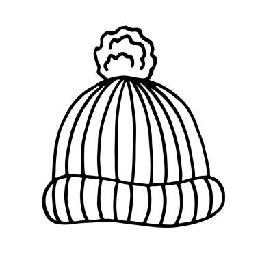 örme kış kap beyaz arka plan üzerinde