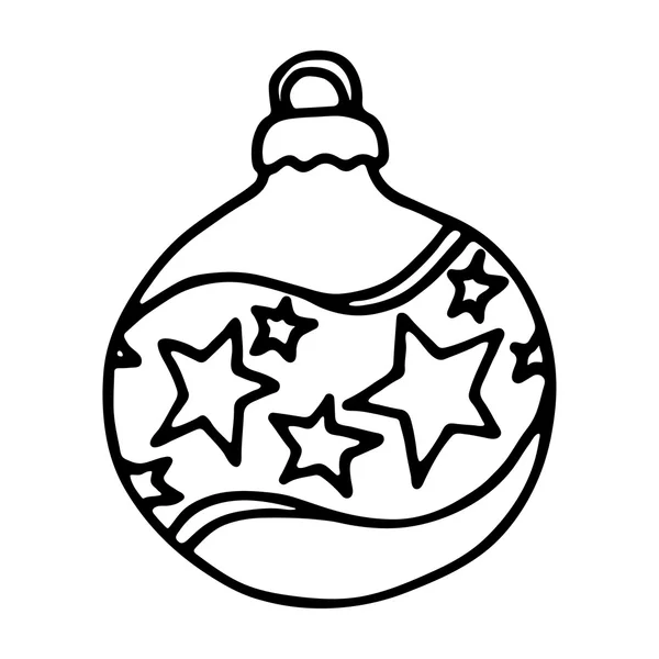 Bolas de Navidad sobre fondo blanco. Ilustración vectorial — Vector de stock