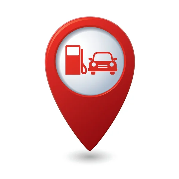 Car service icon on map pointer — Stock Vector