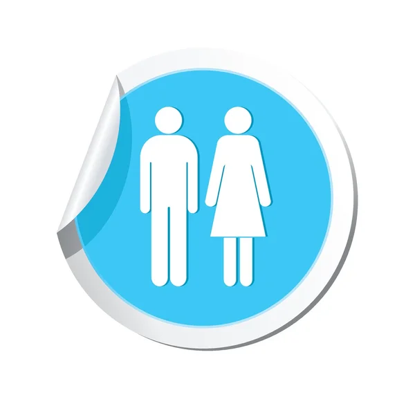 Icône homme et femme. illustration vectorielle — Image vectorielle