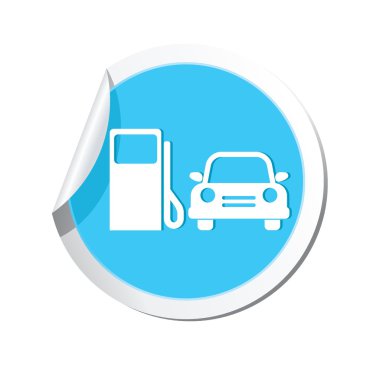 Benzin istasyonu ikonu. vektör illüstrasyonu