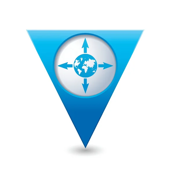 Arrows and globe icon. Vector illustration — Stock Vector