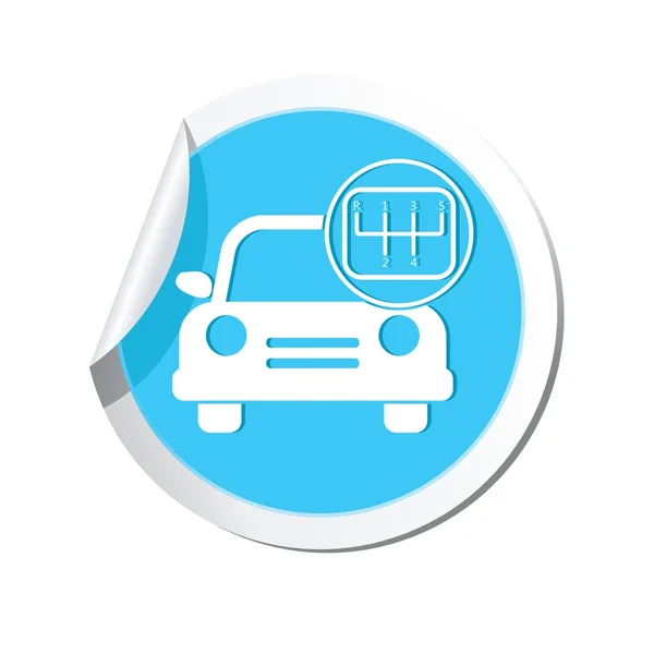 Car service. Car with stick shift icon. — Stock Vector