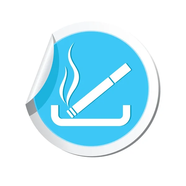 Sigaret pictogram. Rookvrije teken. — Stockvector