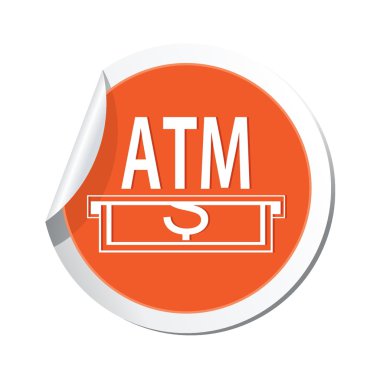 ATM makinesi simgesi. vektör çizim