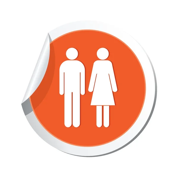 Man and woman icon. Vector illustration — Stock Vector