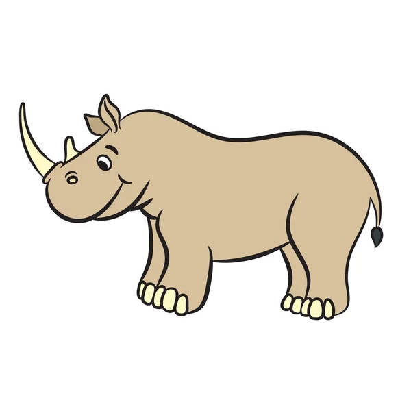 Cartoon rhino. Vectorillustratie. — Stockvector