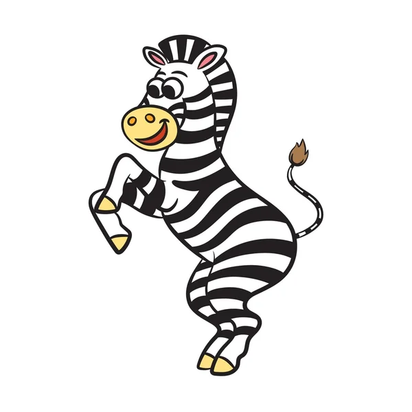 Illustration of cute cartoon zebra. — Stock Vector