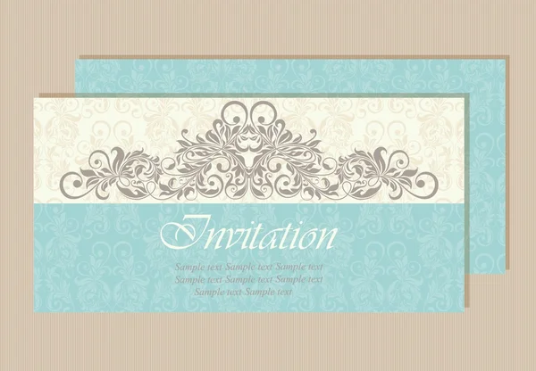 Beautiful wedding invitation card. — Stock Vector