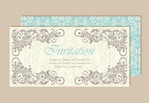 Beautiful wedding invitation card. — Stock Vector