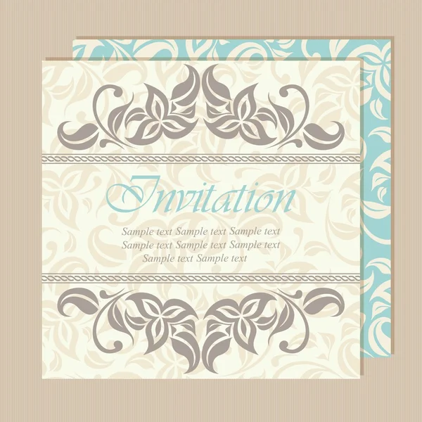 Beautiful wedding invitation card. — Stock Vector