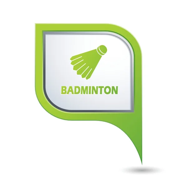 Kartenzeiger mit Badminton-Symbol. — Stockvektor