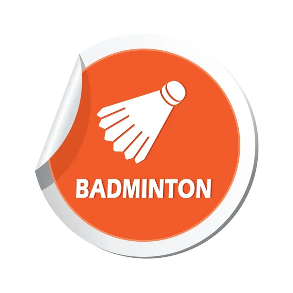 Kartenzeiger mit Badminton-Symbol. — Stockvektor