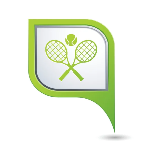 Tenisz ikon megjelenítése mutató — Stock Vector