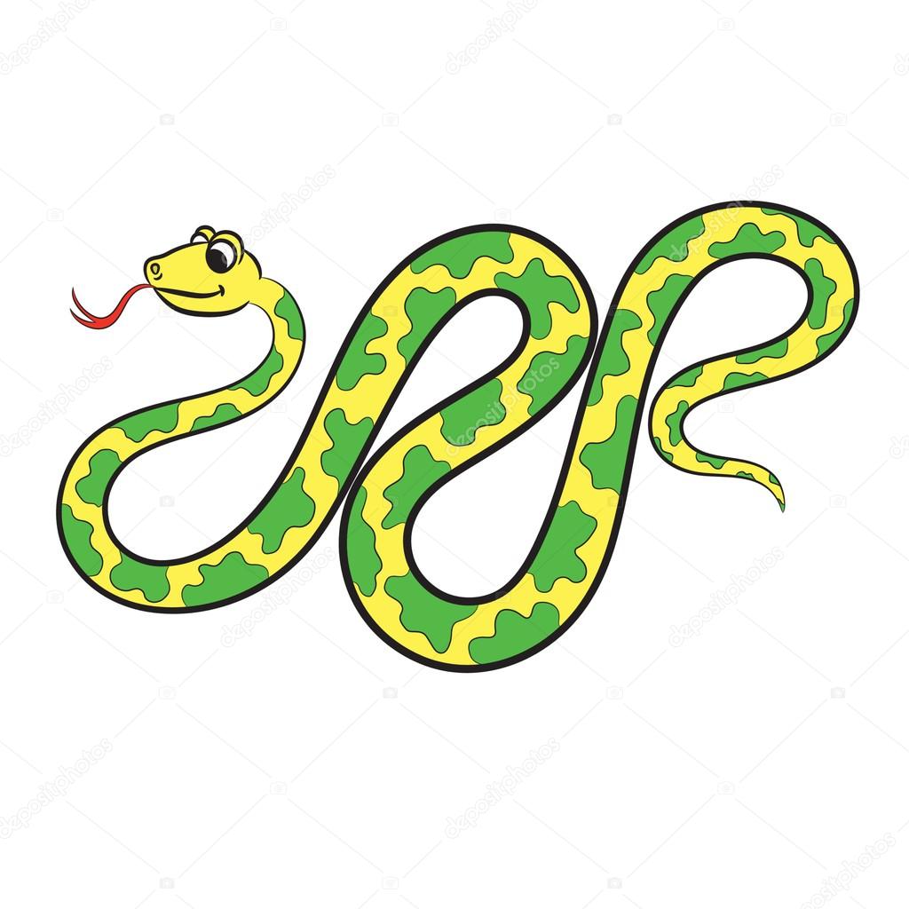 Illustrazione del serpente Libro da colorare — Vettoriale Stock