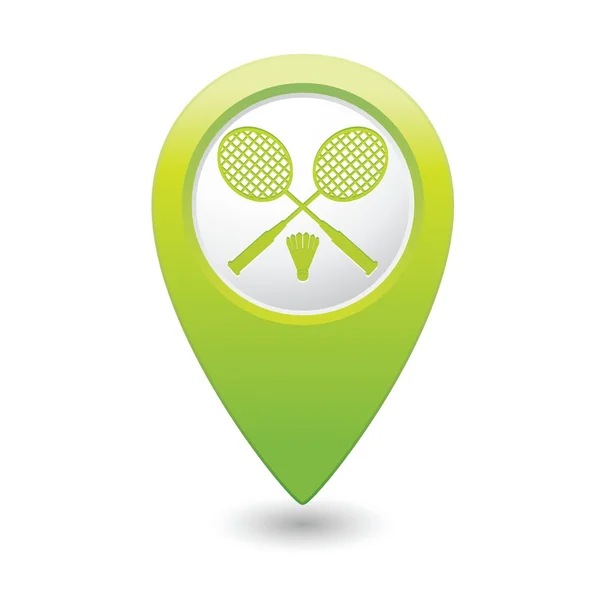 Icono de bádminton . — Vector de stock