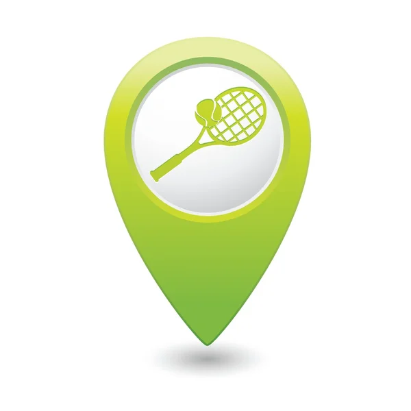 Tennis racket and ball icon. — Stock Vector
