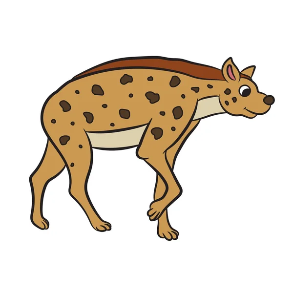 Illustration of hyena standing — Stock Vector