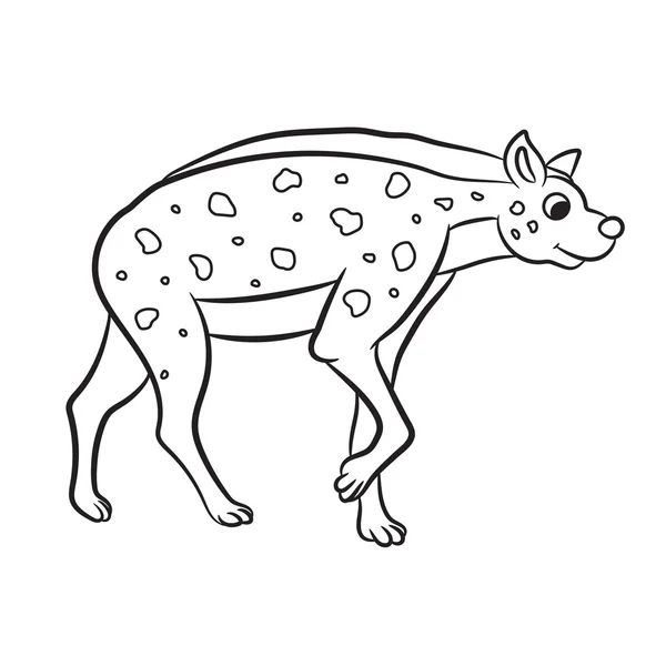 Illustratie van hyena's permanent overzicht — Stockvector