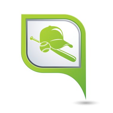 harita göstergesi ile beyzbol simgesi