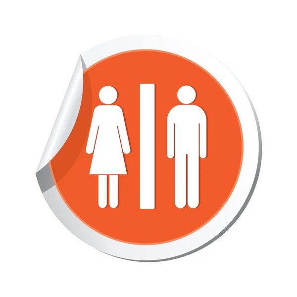 Icono del baño: señora, hombre. Icono WC — Vector de stock