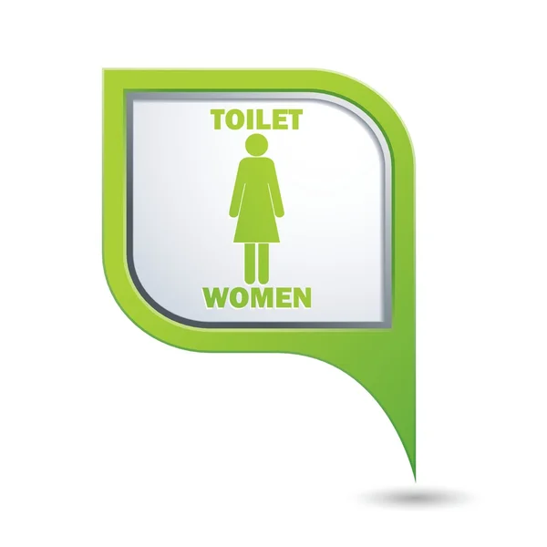 Икона уборной, леди. значок туалета — стоковый вектор