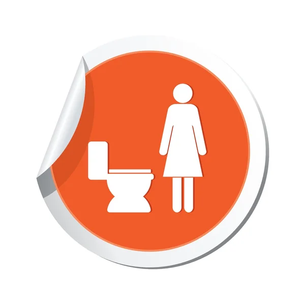 Restroom icon, lady. WC icon — Stock Vector
