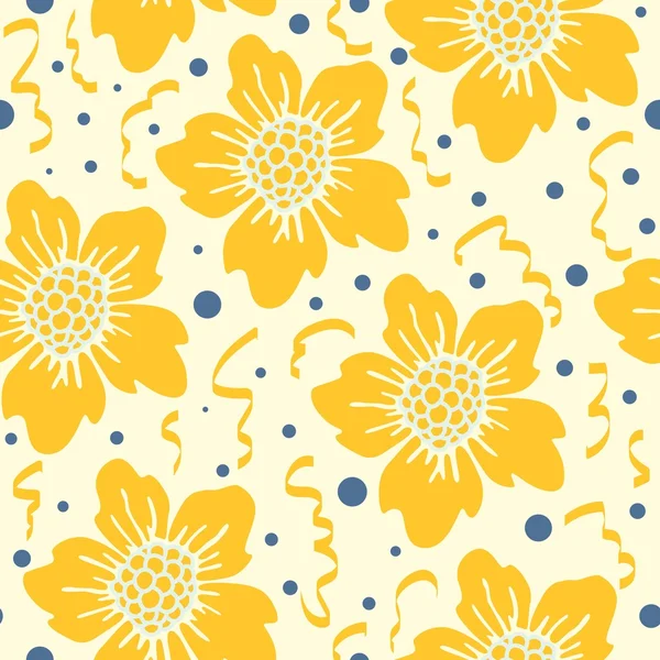 Abstract seamless pattern with floral background — Stock Vector