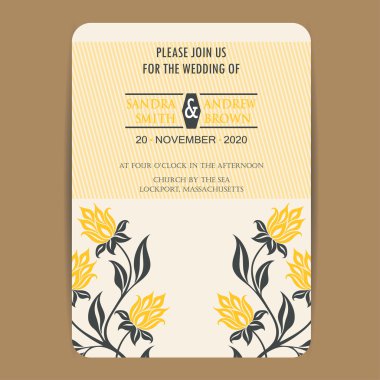 düğün davetiye kartı veya duyuru