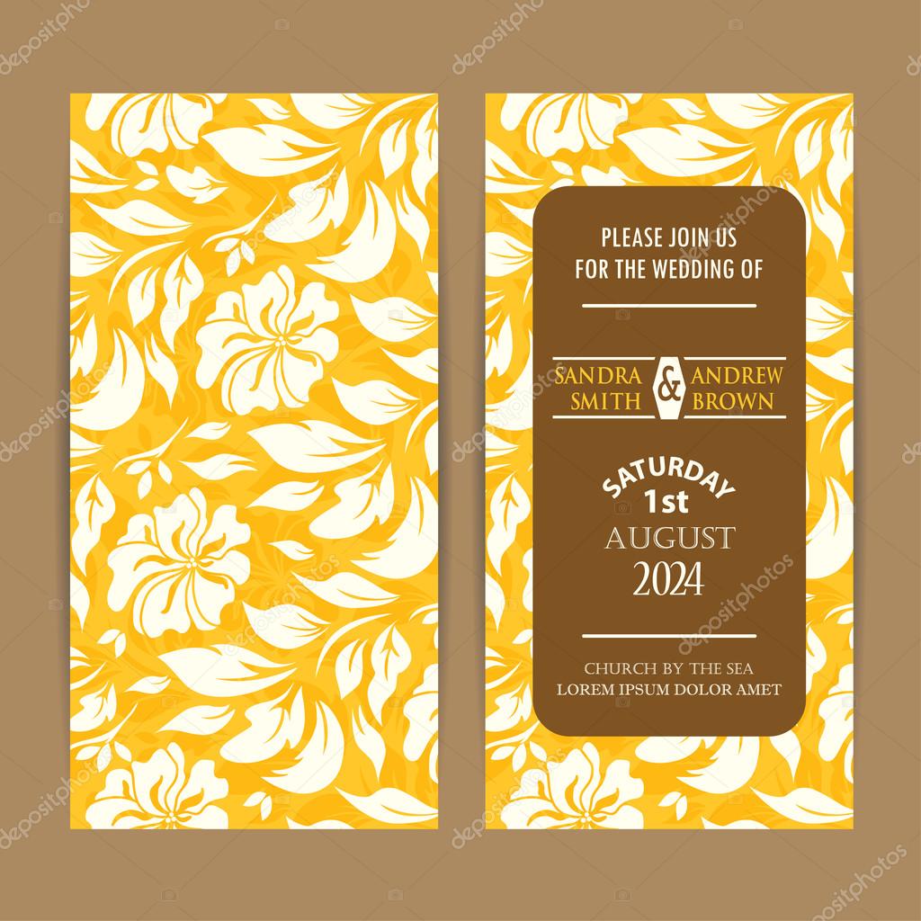 Wedding invitation card or announcement