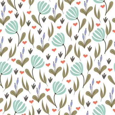 çiçek arka plan ile soyut seamless modeli