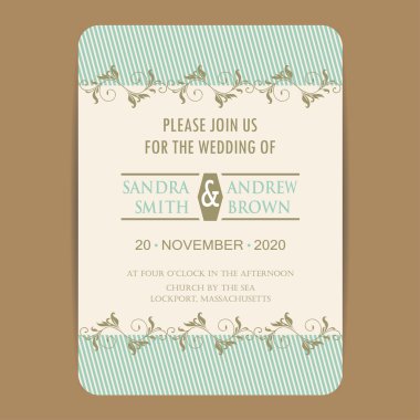 Çok güzel bir düğün davetiyesi.