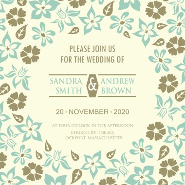 Çok güzel bir düğün davetiyesi.