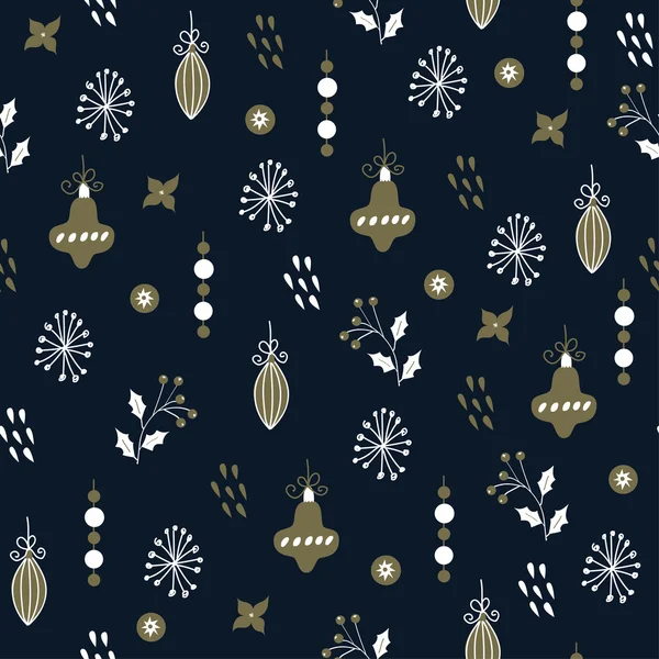 Fondo sin costuras de Navidad — Vector de stock