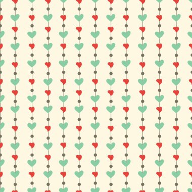 Kalpler ve oklar seamless modeli. Sevgililer günü