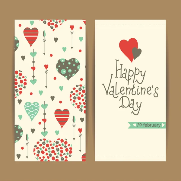 Valentine's Day card template — Stock Vector