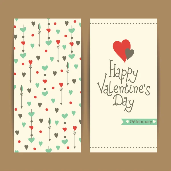 Valentine's Day card template — Stock Vector