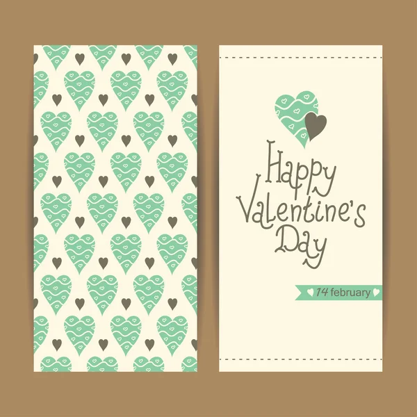 Valentine's Day card template — Stock Vector