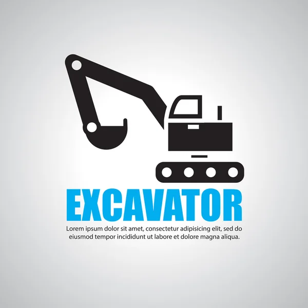 Graafmachine, teken symbool pictogram — Stockvector