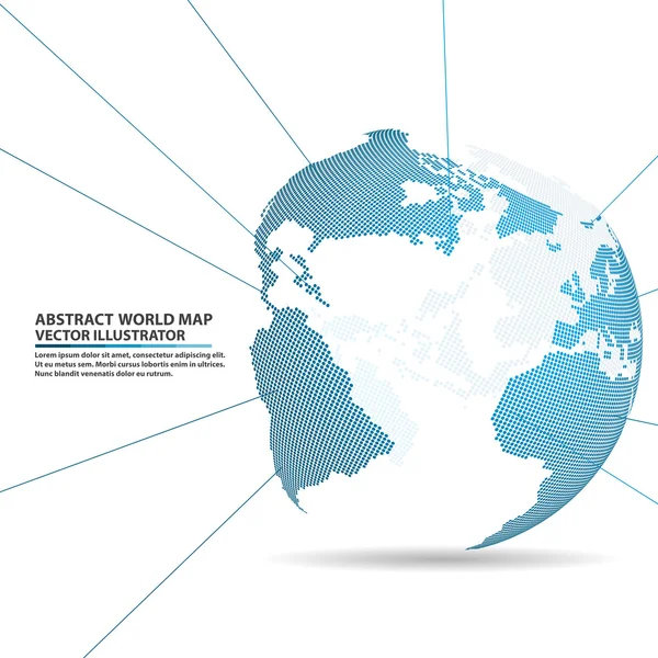 Abstracte planeet, wereldwijde netwerkverbinding, elementen Vector wor — Stockvector