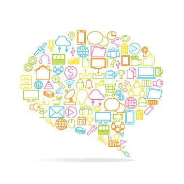 sosyal medya, arka plan ve simge