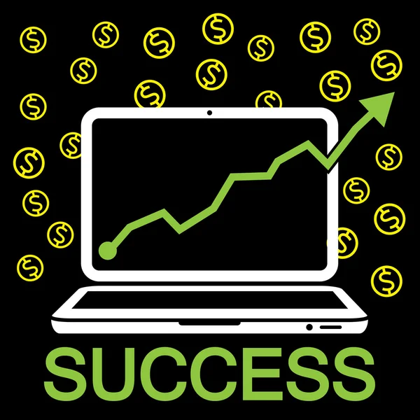 Successo online bussiness — Stockvector