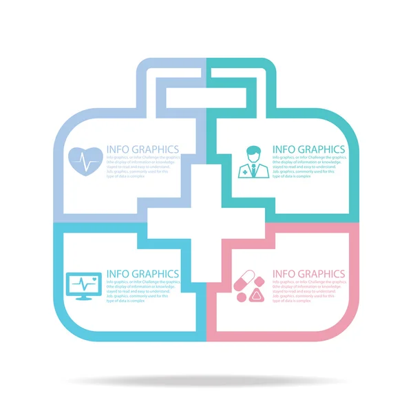 Infografías médicas — Archivo Imágenes Vectoriales