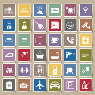 Hotel simgeler sticker seti