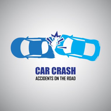 Araba kazası ve kazalar simgeler