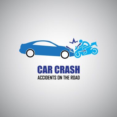 Araba kazası ve kazalar simgeler