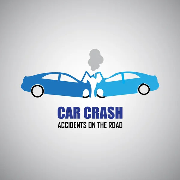 Accident de voiture et accidents icônes — Image vectorielle
