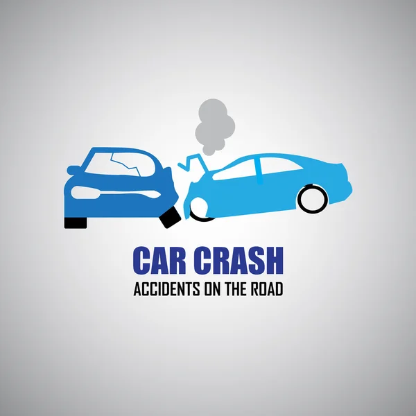 Kecelakaan mobil dan ikon kecelakaan - Stok Vektor