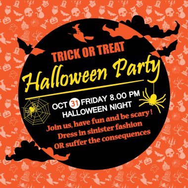 Cadılar Bayramı partisi afiş arka plan