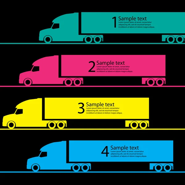 Container vrachtwagen — Stockvector